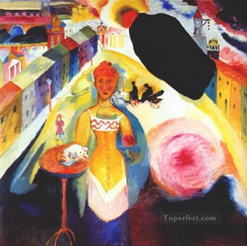  kandinsky pintura al %c3%b3leo - Dama en Moscú Wassily Kandinsky